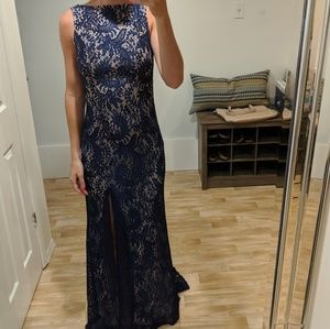 Formal Navy Lace Dress